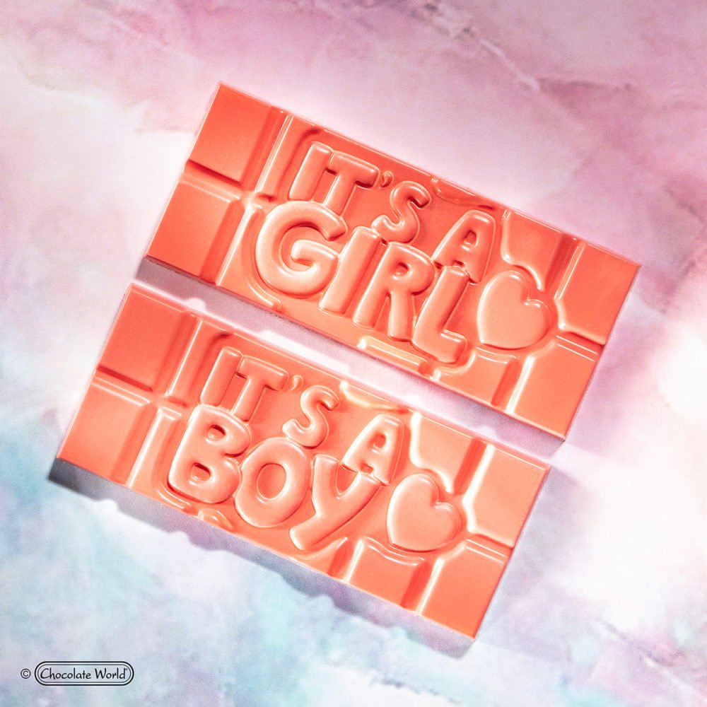 12012CW.jpg MOULE À CHOCOLAT TABLETTE ITS A BOY / ITS A GIRL – Image 1