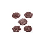 MOULE À CHOCOLAT CARAQUE FLEUR RONDE 5 FIG.