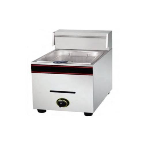 19-1.jpg Friteuse simple à gaz 5 litres – cuisson professionnelle efficace – Image 1