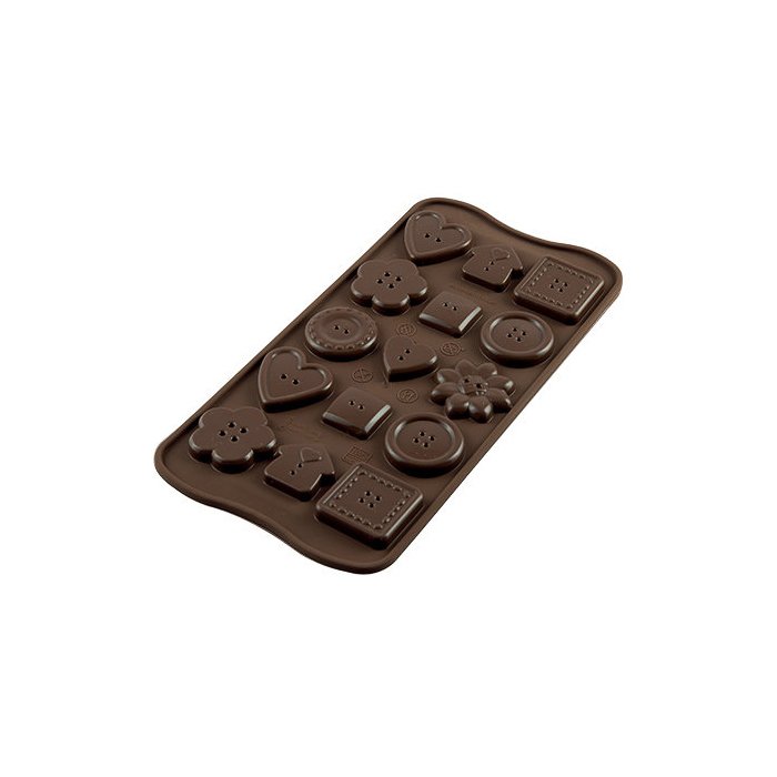 22.129.77.0065.jpg SCG29 CHOCO BOUTON - MOULE EN SILICONE 30X30 H 33 MM – Image 1