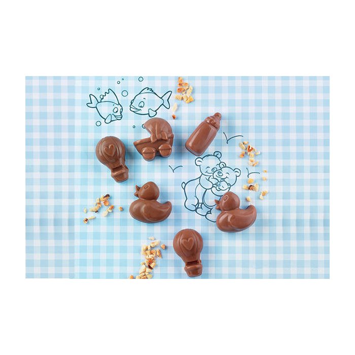 22.131.77.0065.jpg SCG31 CHOCO BABY - MOULE EN SILICONE 35X32 H 15 MM – Image 1