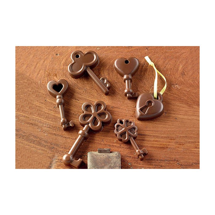 22.133.77.0065.jpg SCG33 CHOCO CLES - MOULE EN SILICONE 34X84 H 14 MM – Image 1