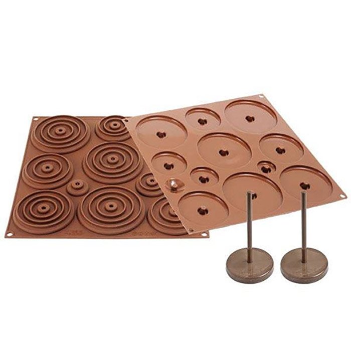 22.152.77.0065.jpg MOIULE EN SILICONE POUR UF COMPOSE EN CHOCOLAT - ø305 H 15 MM – Image 1