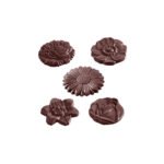 MOULE À CHOCOLAT CARAQUE FLEUR RONDE 5 FIG.