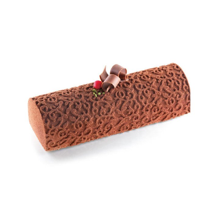 25.055.99.0065.jpg KIT BUCHE ARABESQUE05 - MOULE EN SILICONE 250X90 H 70 MM – Image 1