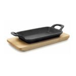 MINI GRILL RECTANG. MAGMA AVEC TABLEAU EN BOIS 22,5X10X2,5 CM