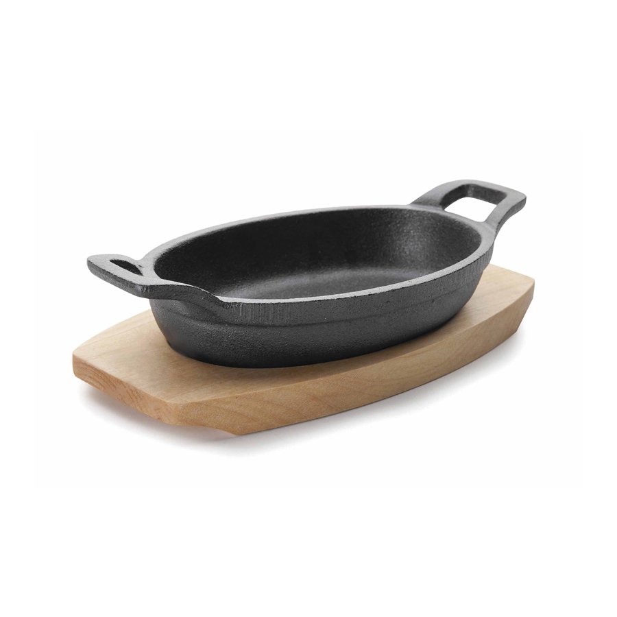 25881.jpg PLAT OVALE MAGMA A/TABLEAU EN BOIS 15X10 – Image 1