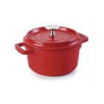 FAITOUT ROUGE EN ALUMINIUM FONDU D 14 CM