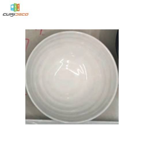 3-3-2.jpg Saladier en Melamine Blanc Rond – Image 1