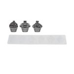 TRD12 3 CUP CAKES - 3 TAPIS EN SILICONE 80X400 H 1,8 MM