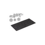 TRD18 SNOWFLAKES - 3 TAPIS EN SILICONE 400X200 H 1 MM