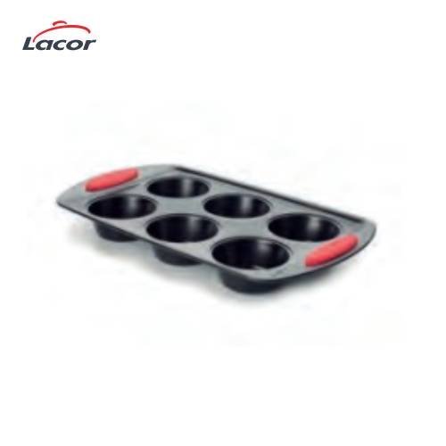 34-3.jpg Moule Acier Anti-Adhérant Muffin 6 Cav – Image 1