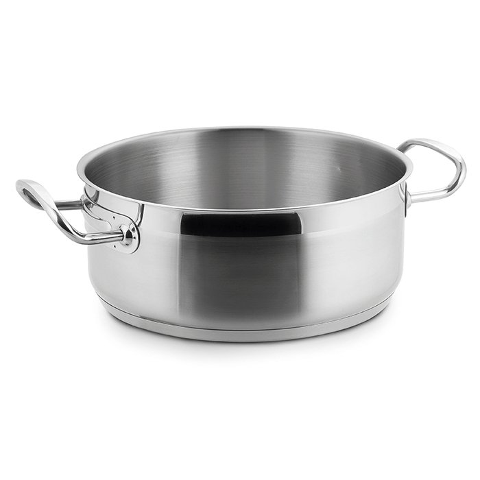 57024.jpg Faitout Eco-Chef 24 cm sans couvercle en acier inoxydable – Image 1