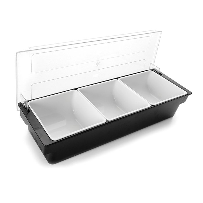 61133.jpg BOÎTE Á CONDIMENTS AVEC COUVERCLE 3X1000 ML – Image 1