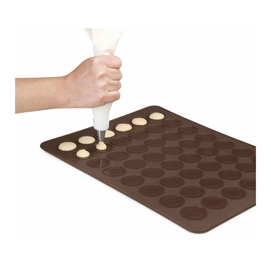 66753.jpg MOULE À MACARONS RECTO/VERSO DOUBLE DIAMÈTRE 39X29CM – Image 1