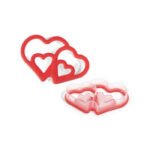 COOKIE BABY CUTTER ACC077 DOUBLE HEART 140X96 H 25 MM