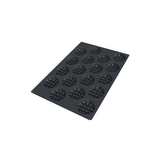 70.451.20.0098.jpg SQ051 - MOULE EN SILICONE N. 18 GAUFFRE ROND 90 MM H 24 MM – Image 1