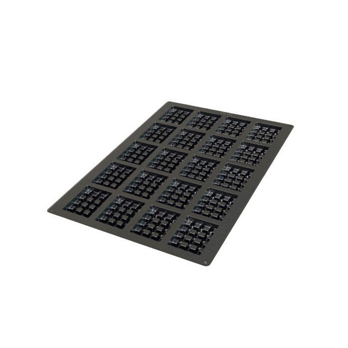 70.452.20.0098.jpg SQ052 - MOULE EN SILICONE N. 16 GAUFFRE CARRE 95X70 MM H 24 MM – Image 1