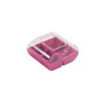 BOÎTE À 6 MACARONS EN PLASTIQUE FUXIA