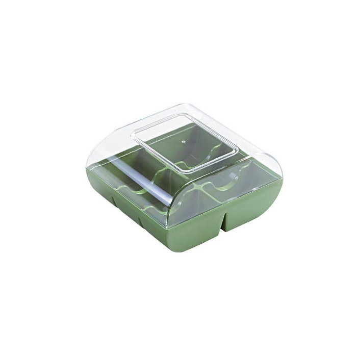 72.351.81.0000.jpg MACADO 6 - BOITE A 6 MACARONS EN PLASTIQUE GREEN – Image 1