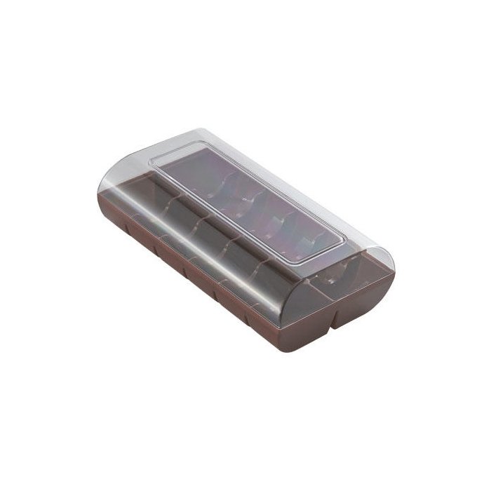 72.352.77.0000.jpg MACADO 12 - BOITE A 12 MACARONS EN PLASTIQUE BROWN – Image 1