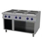 Cuisinière électrique 6 plaques avec placard ouvert G700 – PRIMAX