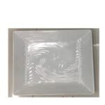 Assiette carre en melamine blanc