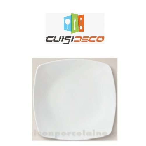 assiette1-01-e1589202011129.jpg Assiette dessert carre en porcelaine – Image 1