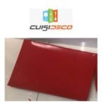 Assiette rectangulaire en melamine rouge/noir