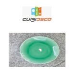 assiette plat en porcelaine vert