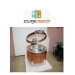 Chafing dish rond bronze avec porte vitrée - Luxury