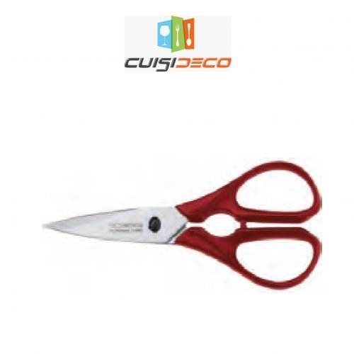 ciseaux1-01-e1589804603504.jpg Ciseau de cuisine robust manche rouge – Image 1