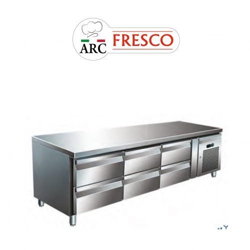 compt-tiroir-01-e1588681471530.jpg Comptoir Bas Série Snack 6 Tiroirs – Fresco – Image 1