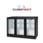 Comptoir 3 Portes Vitrées Noir – Élégance et Fonctionnalité pour Votre Cuisine