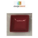 Coupelle en melamine carre rouge/noir