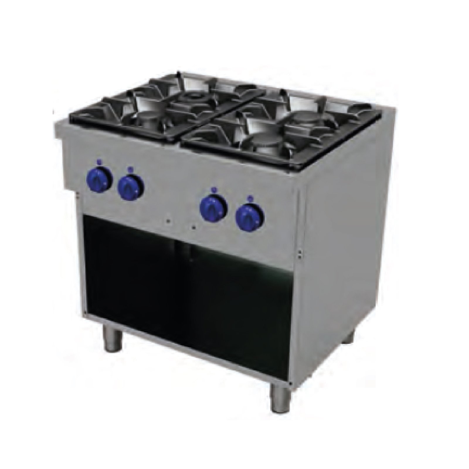 cuisiniere-4-feux-plarcard-safari-eco-primax-01.jpg Cuisinière 4 Feux à Gaz avec Placard Ouvert SAFARI ECO G700 – PRIMAX – Image 1