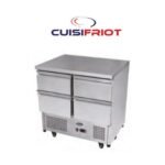 Meuble Saladette en Inox 4 Tiroirs CUISIFRIOT