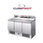 Meuble Saladette 3 Portes en Inox CUISIFRIOT