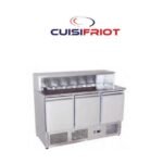 Meuble Saladette 3 Portes Casque Inox CUISIFRIOT