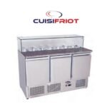Meuble Saladette 3 Portes Casque en Verre CUISIFRIOT