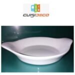 Plat a gratin en porcelaine rond