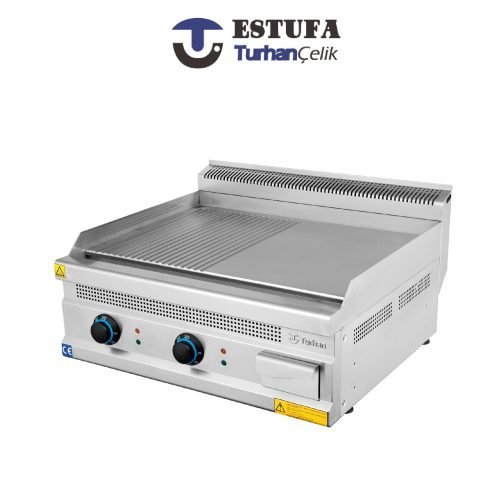 Plaque Grillade Double 1/2 Lisse 1/2 Striée Électrique Posable – ESTUFA