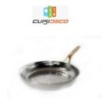 Poele a queue en inox chrome