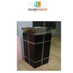 Poubelle carrée en inox noir