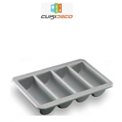 ramasse-01-e1590758349678.jpg Ramasse couvert en plast gris 4 compartiment – Image 1
